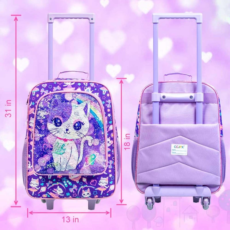 UFNDC Kids Luggage, Girls Suitcase Rolling with Wheels, Travel Carry on for Children Toddler Elementary - Image 2